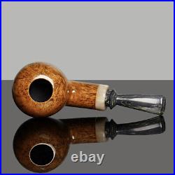 MUXIANG Briar Tomato Tobacco Pipe Handmade Smooth Wooden Freehand Pipe Horn Ring