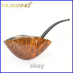 MUXIANG Briar Vest Pocket Tobacco Pipe Wooden Smooth Smoking Pipe Ebonite Stem