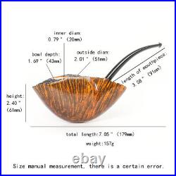 MUXIANG Briar Vest Pocket Tobacco Pipe Wooden Smooth Smoking Pipe Ebonite Stem