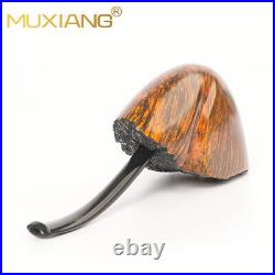 MUXIANG Briar Vest Pocket Tobacco Pipe Wooden Smooth Smoking Pipe Ebonite Stem