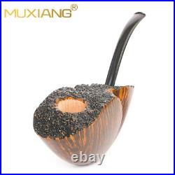 MUXIANG Briar Vest Pocket Tobacco Pipe Wooden Smooth Smoking Pipe Ebonite Stem