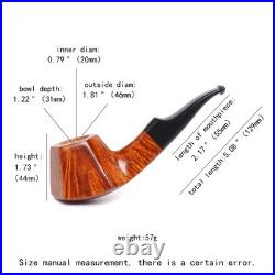 MUXIANG Briar Volcano Pipe 9mm Smooth Wooden Freehand Tobacco Pipe Vulcanit Stem