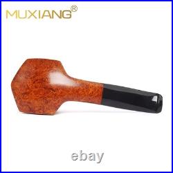 MUXIANG Briar Volcano Pipe 9mm Smooth Wooden Freehand Tobacco Pipe Vulcanit Stem