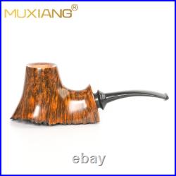 MUXIANG Briar Volcano Pipe Handmade Smooth Tobacco Pipe Wooden Smoking Pipe MUXIANG Briar Volcano Pipe Handmade Smooth Tobacco Pipe Wooden Smoking Pipe