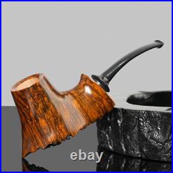 MUXIANG Briar Volcano Pipe Handmade Smooth Tobacco Pipe Wooden Smoking Pipe