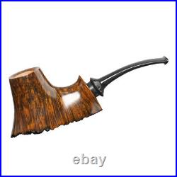 MUXIANG Briar Volcano Pipe Handmade Smooth Tobacco Pipe Wooden Smoking Pipe