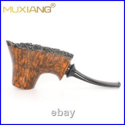 MUXIANG Briar Volcano Pipe Handmade Smooth Tobacco Pipe Wooden Smoking Pipe MUXIANG Briar Volcano Pipe Handmade Smooth Tobacco Pipe Wooden Smoking Pipe