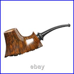 MUXIANG Briar Volcano Pipe Handmade Smooth Tobacco Pipe Wooden Smoking Pipe