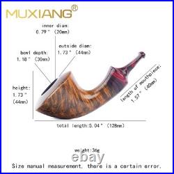 MUXIANG Briar Wood Horn Pipe Handmade Smooth Tobacco Smoking Pipe Freehand Pipe