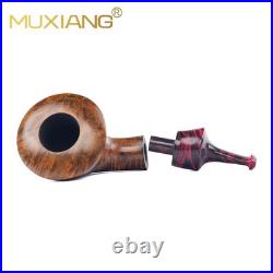 MUXIANG Briar Wood Horn Pipe Handmade Smooth Tobacco Smoking Pipe Freehand Pipe