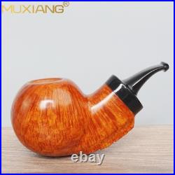 MUXIANG Briar Wooden Freehand Pipe Small Pocket Tobacco Pipe Burl Apple Pipe