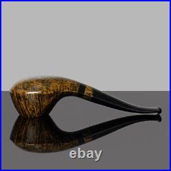 MUXIANG Briar Wooden Tobacco Pipe Ebonite Stem Smooth Volcano Freehand Pipe