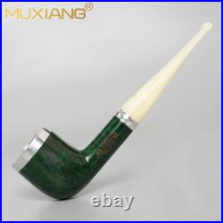 MUXIANG Briar Wooden Tobacco Pipe Smooth Honey Bowl Pipe Straight Billiard Pipe