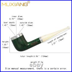 MUXIANG Briar Wooden Tobacco Pipe Smooth Honey Bowl Pipe Straight Billiard Pipe