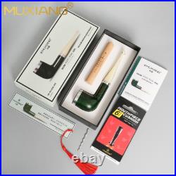 MUXIANG Briar Wooden Tobacco Pipe Smooth Honey Bowl Pipe Straight Billiard Pipe