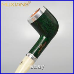 MUXIANG Briar Wooden Tobacco Pipe Smooth Honey Bowl Pipe Straight Billiard Pipe