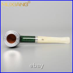 MUXIANG Briar Wooden Tobacco Pipe Smooth Honey Bowl Pipe Straight Billiard Pipe