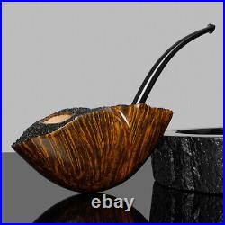 MUXIANG Briar Wooden Vest Pocket Tobacco Pipe Smooth Freehand Pipe Ebonite Stem