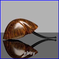 MUXIANG Briar Wooden Vest Pocket Tobacco Pipe Smooth Freehand Pipe Ebonite Stem