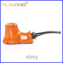 MUXIANG Briarwood Volcano Pipe Smooth Freehand Pipe Wooden Tobacco Smoking Pipe
