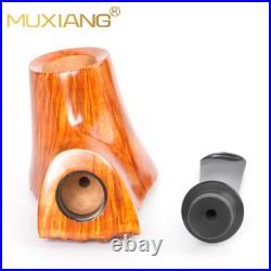 MUXIANG Briarwood Volcano Pipe Smooth Freehand Pipe Wooden Tobacco Smoking Pipe