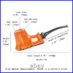 MUXIANG Briarwood Volcano Pipe Smooth Freehand Pipe Wooden Tobacco Smoking Pipe