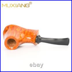 MUXIANG Briarwood Volcano Pipe Smooth Freehand Pipe Wooden Tobacco Smoking Pipe