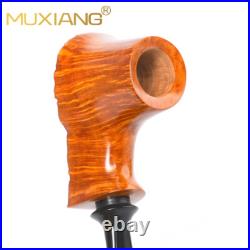MUXIANG Briarwood Volcano Pipe Smooth Freehand Pipe Wooden Tobacco Smoking Pipe