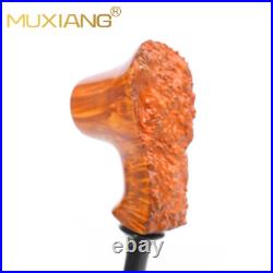 MUXIANG Briarwood Volcano Pipe Smooth Freehand Pipe Wooden Tobacco Smoking Pipe