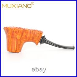 MUXIANG Briarwood Volcano Pipe Smooth Freehand Pipe Wooden Tobacco Smoking Pipe