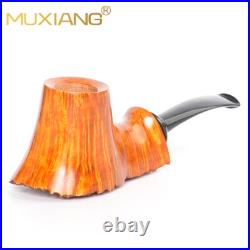 MUXIANG Briarwood Volcano Pipe Smooth Freehand Pipe Wooden Tobacco Smoking Pipe