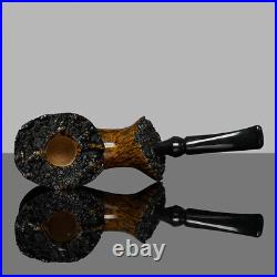 MUXIANG Fleur Pipe Briar Wooden Tobacco Pipe Smooth Freehand Pipe Ebonite Stem