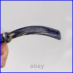 MUXIANG Freehand Pipe Handmade Briar Tobacco Pipe Bent Ebonite Stem Smooth Pipe