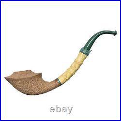 MUXIANG Freehand Pipe Sandblasted Briar Tobacco Pipe Semi-finished Smoking Pipe