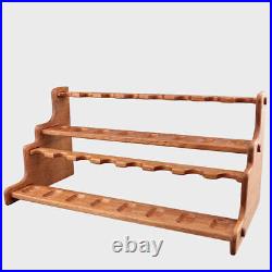 MUXIANG Handcrafted Wooden Tobacco Pipe Stand Rack Holder For 16 Smoking Pipes