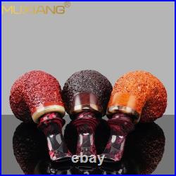 MUXIANG Handmade Briar Apple Tobacco Pipe Wood Air Chamber Carved Pipe Gradient