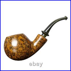 MUXIANG Handmade Briar Freehand Pipe Bent Stem Smooth Tobacco Smoking Pipe