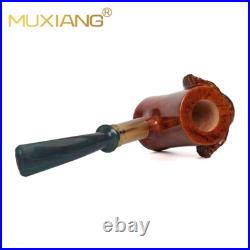 MUXIANG Handmade Briar Freehand Pipe Wooden Poker Tobacco Pipe Elephant Pipe