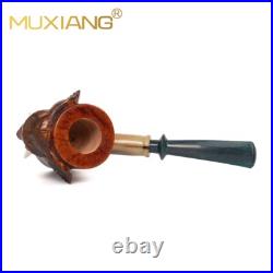 MUXIANG Handmade Briar Freehand Pipe Wooden Poker Tobacco Pipe Elephant Pipe