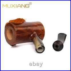 MUXIANG Handmade Briar Freehand Pipe Wooden Smooth Tobacco Pipe Elephant Pipe