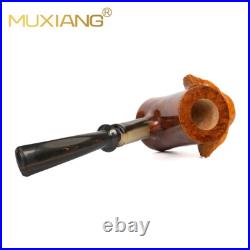 MUXIANG Handmade Briar Freehand Pipe Wooden Smooth Tobacco Pipe Elephant Pipe