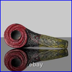 MUXIANG Handmade Briar Freehand Tobacco Pipe Rustic Bulldog Pipe High-end Pipe
