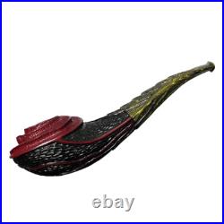 MUXIANG Handmade Briar Freehand Tobacco Pipe Rustic Bulldog Pipe High-end Pipe