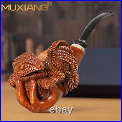 MUXIANG Handmade Briar High-end Tobacco Pipe Rustic Wood Freehand Pipe Unsmoked