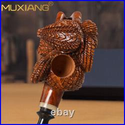 MUXIANG Handmade Briar High-end Tobacco Pipe Rustic Wood Freehand Pipe Unsmoked