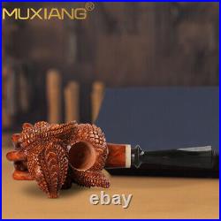 MUXIANG Handmade Briar High-end Tobacco Pipe Rustic Wood Freehand Pipe Unsmoked