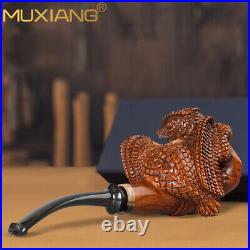 MUXIANG Handmade Briar High-end Tobacco Pipe Rustic Wood Freehand Pipe Unsmoked
