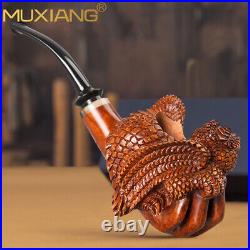 MUXIANG Handmade Briar High-end Tobacco Pipe Rustic Wood Freehand Pipe Unsmoked