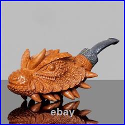 MUXIANG Handmade Briar Tobacco Pipe Rustic Freehand Pipe Carved High-end Pipe