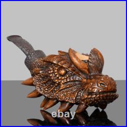 MUXIANG Handmade Briar Tobacco Pipe Rustic Freehand Pipe Carved High-end Pipe